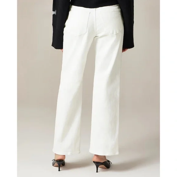 NWT J. Crew Petite Lower-rise Full-length Slim-wide Jean White Denim - Picture 6 of 6